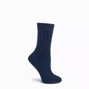 <p>Knit in France with luxurious cashmere yarn, these ribbed crew socks are generously soft and incredibly durable. With reinforced toes, heels, and soles these luxury staples have a lifespan that will keep your feet wrapped in blissful warmth for years to come.<br>Cashmere- a fine, soft, delicate fleece of the cashmere goat is the most lux of all natural fibers. Renowned for its supreme warmth, cashmere has a sublime softness and a luxurious hand unparalleled by any other fabric on earth.</p><p