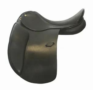 Henri de Rivel Pro Buffalo Leather Dressage Saddle<br><p>The Henri de Rivel Pro Buffalo Leather Dressage Saddle is beautifully crafted with quality buffalo hide to ensure longevity. Reinforced billet straps provide additional durability. Great for various levels of competition, the moderately deep seat gives a closer feel of the horse's back while the padded flap with a concealed knee block give additional leg support. The flocked panels allow for optimum equine comfort if you suspect your horse