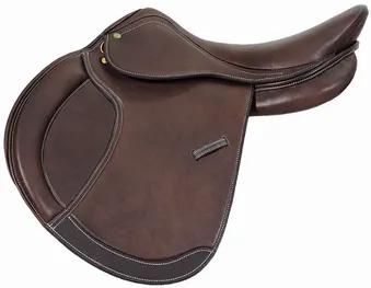 Henri de Rivel Covered Pro Concept Close Contact Saddle<br>The Henri de Rivel Pro Concept Close Contact Saddle is great for any jumping discipline. The grippy leather, medium deep seat, narrow twist, and forward flaps all work together to help support your body over fences. The concealed, adjustable knee and thigh blocks allow for additional leg support to the rider's preference. To enhance overall durability, we've added a guard to decrease wear on the flap, as well as nylon-lined billets. The 