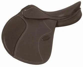 Henri de Rivel Lumina Close Contact Saddle<br>The Henri de Rivel Lumina Covered Close Contact Saddle is a beautiful choice for any jumping discipline. The grippy leather, with a medium deep seat and narrow twist, allows for a supportive, closer feel of the horse. The padded forward flaps and concealed, adjustable blocks give additional leg stability for a custom feel. The signature stitching will help you stand out in the show ring!
