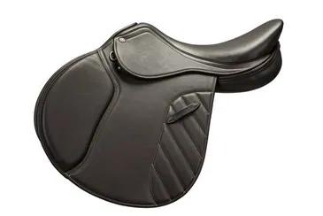 Henri de Rivel Synergy Close Contact Saddle<br>The Henri de Rivel <b>Synergy Close Contact Saddle</b> provides a close feel of the horse's back. The IGP (Interchangeable Gullet System) is convenient for riders that need to fit multiple horses or for horses that have changing muscle tone throughout the year. Ideal for jumpers or eventers, this saddle features a forward flap and medium seat to allow for a correct position and balance over fences and variable terrain. Knee and thigh blocks are plac