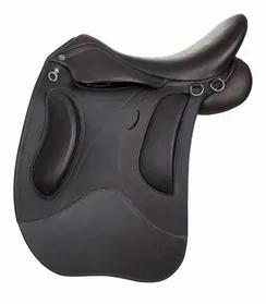 Henri de Rivel All-Terrain Endurance Saddle<br><p>The Henri de Rivel All-Terrain Endurance Saddle is designed for beginner, amateur, or pleasure riders who are starting the sport. Great for equitation and jumping with padded flaps and concealed knee rolls that assist with leg stability and support. These great features work together to help to stabilize your leg over fences, but don't forget to keep working without stirrups! This saddle is crafted with durable, printed leather for a classic yet 