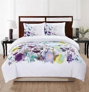 If you are looking to update your bedroom space, the place to start is with its primary asset, the bed! This 7 Piece Comforter Set is a modern Flower collection with a striking quality. Each piece is intricately stitched with an abstract, Floral design. This collection's intriguing design, with vibrant colors and sharp lines, combine for a simple yet bold style. This set includes one cozy comforter, two pillow shams, two Euro Shams and 2 Decorative Pillows, offering an easy and effective way to 