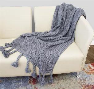 Soft & Cozy Knitted Throw Blanket is made of super soft, durable, breathable and so comfortable.  Perfect for daily use when watching TV, reading on a couch, lounging in a chair or a bed.  You"ll be nice and warm without getting too hot. This Throw is perfect decor piece, over a chair or couch, or keep it in the car or the luggage in case you need it when traveling. Lightweight Warmth, this Knit Throw Blanket measures 50" x 60".  It provides the ideal lightweight warmth, sure to become your new 