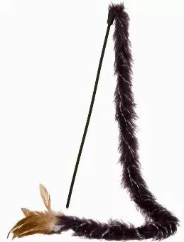 Petlinks Plume Crazy Wand Cat Toy gives your cat a heavy dose of fun, delivering quick, erratic movements that imitate real prey with the flick of your wrist. This helps to safely satisfy your cat's instinctive drive to hunt. The toy features an extra-long feathery tail for a wild chase cats go crazy for. And it encourages exercise, enticing even inactive cats to chase, pounce and leap. Consistent and rewarding interactions with it help strengthen the bond you and your kitty share.Key BenefitsQu