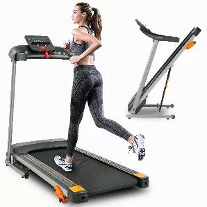 A Space-Saving, Compact Treadmill: Our treadmill with incline has a hydraulic folding system for easy storage. When folded, it has a total dimension of just 50.8 L x 24.4 W x 6.4 H inches.<br>Preset Or Personalized Cardio Workout: Our foldable treadmill has 12 pre-set training modes. It also has a manual program mode where you can personalize and adjust the settings to your liking.<br>Keep Track Of Yout Performance: Reach your fitness goals with this treadmill for home workouts. It has a 3-inch 