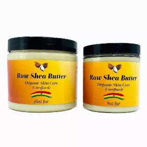 <h4 >Organic Raw Shea Butter</h4><h4>For Healthy-Looking Skin</h4><p>One of the versatile, nourishing agents is shea butter for skin and hair. Shea butter is good for many things, like boosting collagen production, promoting cell regeneration and growth, reducing fine lines and wrinkles, and maintaining moisture content in the skin. It gives your skin a softer feel and healthy look and makes hair shiny and soft. It is a powerful emollient packed with Vitamins A, E, and F that helps with acne and