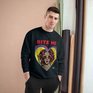 His or Her  Bite Me Champion Sweatshirt 