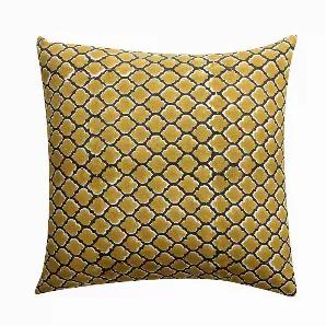 Revive your living space and bedroom with the addition of this set which includes 2 decorative pillow, featuring hand block print with quatrefoil details. Crafted from good quality cotton and filled with soft plush fabric, it is accented in the hues of yellow and black. It comes with soft plush fabric filling which provides comfortable experience. This accent pillow will serve the best of its purpose and will embellish your existing decor.