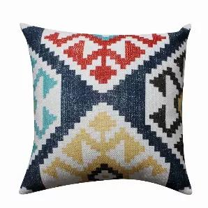 Embellish your living space by bringing in this contemporary style Accent Pillow which showcases kilim print in colorful hues. Crafted from cotton and filled with plush foam cushions, it will be a perfect addition to your place.