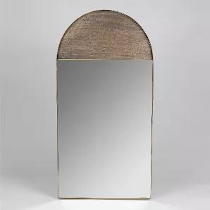 Let modern elegance radiate throughout your home with this luxurious arched mirror. Place this handcrafted modern wall mirror near a window to let natural light illuminate your living space, or add it to a gallery wall with other curated pieces.<br>