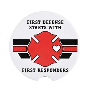 Car Coasters Firefighter First Defense