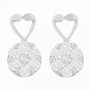 Stunning and elegant, these composite diamond earrings shimmer with 1 1/4 carat of genuine, shimmering diamonds. A high-polish finish enhances the 14k gold construction, completing the jewelry with a lustrous finish.
