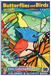 Butterflies and Birds Really Big Coloring Book