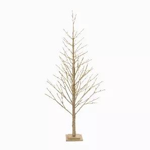 Enhance your holiday home Decor with this beautiful LED Twig Tree Decor. The twig tree design paired with the chic gold and silver finish makes this piece the perfect addition to your Christmas Decor. The quality paper pulp composition is sure to last for seasons to come. Measuring over 5ft tall, this piece would be great for a floor display or could add height to a table display.
