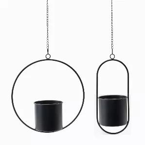 Hanging Pot (Set of 2) 17"H Metal