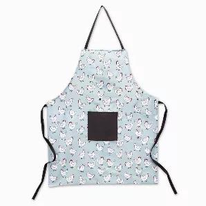 Show off your love for chickens with this whimsical Kitchen Apron. The fun chicken print pattern paired with the cool blue tone is the perfect combination to create a fun piece. The quality polyester composition is sure to last for seasons to come. This piece would make a great gift for your farm friends and family.