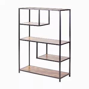 Furnish your home with this beautiful Iron and Wood Floor Shelf. The natural wooden shelves paired with the sleek black frame is the perfect combination to create a timeless display. The quality wood and metal composition is sure to last for seasons to come.