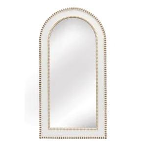 Beaded Wood Arch Mirror 