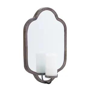Mirror Wall Sconce Candle Holder 