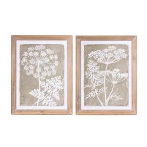 Framed Queen Anne's Lace and Fern Wall Art 