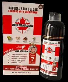 DESI CANADIAN 3-in-1 Natural Hair Colour Shampoo with Conditioner - 7 Minutes Formula