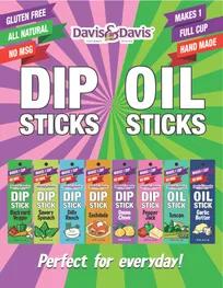 Dip Stick/Oil Stick Counter Display 12 ea of 8 Flavors