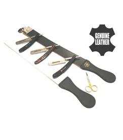  Solid Super Straight Razors + Razor Sharpener Shaping Strop Scissors Kit