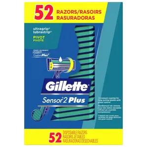 Gillette Custom Plus Box of Disposable Blades Powder Lubrastrip Pivot