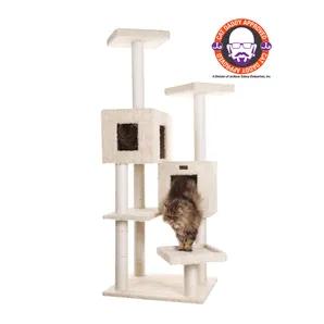 Multi-Level Real Wood Cat Tree W Two Condos, Perches A6702
