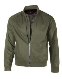 Men's Military Green & Black Bomber Jacket with Side Pockets Military Green