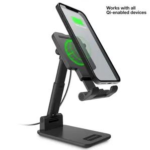 Hypergear PowerFold Wireless Fast Charge Desktop Stand with Fast Wall Charger & USB-C Cable (15415-HYP)