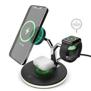 HyperGear MaxCharge 3-in-1 MagSafe Wireless Charging Stand for iPhone + Apple Watch + AirPods (15515-HYP)