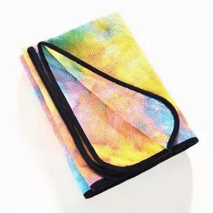<p><strong>Tie-Dye Yoga Towel - Sweat Absorbent, Non-Slip Bikram, Kundalini, Hot Yoga Mat Size Towel</strong></p>
<p>Fits Standard Yoga Mat Sizes: 180 cm x 61 cm (71 inches x 24 inches)</p>
<p>The Tie Dye Yoga Towel, available in various colors, provides a slip-resistantand hygienic surface on the yoga mat.</p>
<p>When an intense yoga session has you working up a sweat, the lightweight Yoga Towel provides a non-slip surface and is designed to absorb moisture. The thin, mat-sized towel provides g