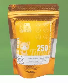 These CBD Cat Treats are flavorful, nutritious, and 100% Grain-Free. Yummy tuna flavor makes these crunchy little bites fascinating so with every ingredient consciously selected to ensure a happy and healthy pet.<br> Production date: 2019<br> Perks:<br> Tuna Flavored<br> 0% THC<br> Non-GMO & Gluten-Free<br> Omega 3 & 6 added<br> Free of Grain, Corn, Soy, and Wheat<br> These statements have not been evaluated by the FDA. This product is not intended to diagnose, create, cure, or prevent any disea