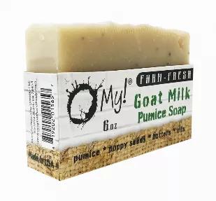A fresh, green fragrance that reminds us of wild summer herbs growing in a field. This fragrance is much more complex than it's name sounds. A floral fruity combination of fresh citrus and jasmine petals on a woodsy, sweet musk background.  <br> Features: <br>  Made with farm-fresh goat milk directly from our happy goat farm, full of vitamins, minerals & proteins
Paraben free, Phthalate free, Sulfate free, Phosphate free, Palm Oil Free <br> 
Cleansing action of Pumice and Poppy Seeds compliment 