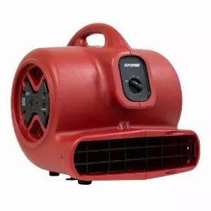 Length: 15.90
Width: 15.70
Height: 16.30
The XPOWER X-600A is a powerful air mover that speeds up the drying process for water damage restoration and janitorial cleaning applications. Drawing only 3.8 Amps and blasting up to 2400 CFM, this 1/3 HP unit will get the job done quickly and efficiently. An on-board GFCI power outlets that is daisy chainable up to 3 units eliminates the need for pesky extension cord set up. 4 positioning angles allow for drying floors, ceilings, walls, and more. Man