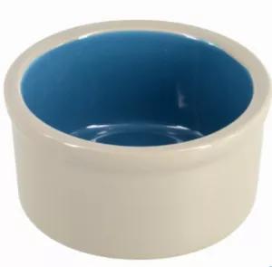 Intended for small animals, Kaytee's Stoneware Pet Bowls are chew-proof and feature a high-glaze finish that is dishwasher safe, lead free, and sanitary. The bowl has wide profiles to lend stability, and is heavyweight to prevent tipping.