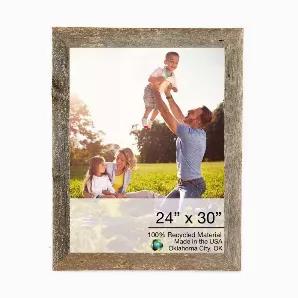 Length: 1 Width: 28 Height: 34 If you've been searching for that perfect picture frame to add your beautiful pictures too, then this rustic picture frame will make a wonderful addition to your home. Made right here in the United States, each beautiful handmade frame is crafted from reclaimed and recycled wood.