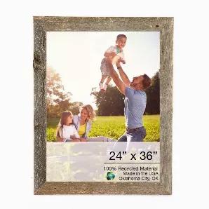 Length: 1 Width: 27 Height: 39 If you've been searching for that perfect picture frame to add your beautiful pictures too, then this rustic picture frame will make a wonderful addition to your home. Made right here in the United States, each beautiful handmade frame is crafted from reclaimed and recycled wood.