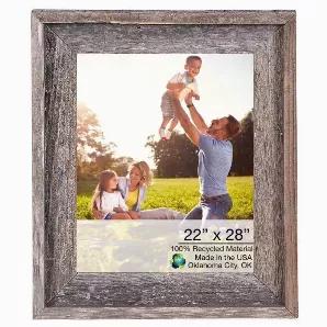 Length: 4 Width: 27 Height: 34 If you've been searching for that perfect picture frame to add your beautiful pictures too, then this rustic picture frame will make a wonderful addition to your home. Made right here in the United States, each beautiful handmade frame is crafted from reclaimed and recycled wood.