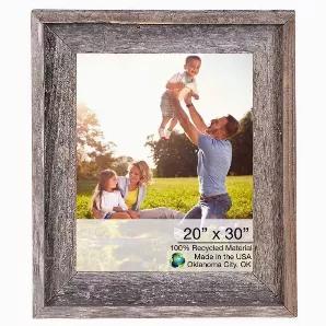 Length: 2 Width: 24 Height: 34 If you've been searching for that perfect picture frame to add your beautiful pictures too, then this rustic picture frame will make a wonderful addition to your home. Made right here in the United States, each beautiful handmade frame is crafted from reclaimed and recycled wood.