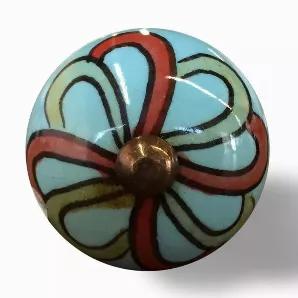 Length: 1.5 Width: 1.5 Height: 1.5 Cheerful and refreshing, our unique vintage knobs are a great addition to any room. Beautifully hand painted by skilled artisans, the bright colors and antique charm add a bohemian flair and traditional touch. With bolts that can be trimmed to size, our knobs are useful in a variety of applications, including cabinets, drawers, doors, cupboards and more. Dress up your furniture without breaking the bank! 1.5" x 1.5" x 1.5"