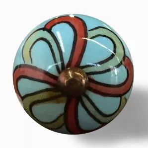 Length: 1.5 Width: 1.5 Height: 1.5 Cheerful and refreshing, our unique vintage knobs are a great addition to any room. Beautifully hand painted by skilled artisans, the bright colors and antique charm add a bohemian flair and traditional touch. With bolts that can be trimmed to size, our knobs are useful in a variety of applications, including cabinets, drawers, doors, cupboards and more. Dress up your furniture without breaking the bank!