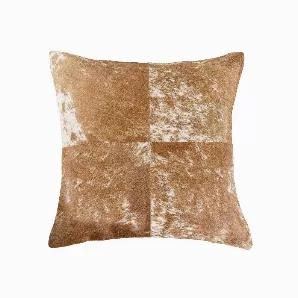 Length: 18
Width: 18
Height: 5
This Quattro pillow is hand-stitched from the top-quality 100% Indian cowhide. It is tailored to be a ready accent to your existing home setting. Each piece is chosen with lots of attention to ensure it carries natural texture and stunning color making it to reflect a distinct mottling and variation. It features a functional, hidden zipper closure that adds elegant visual vibes and it enables easy removal of the cover for cleaning. Overall, this organic pillow c