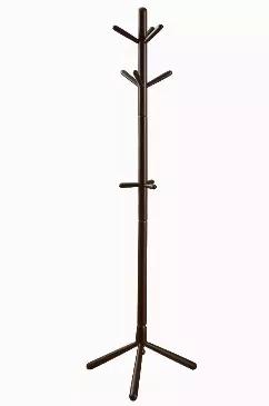 Length: 16.25 Width: 16.25 Height: 69 Organize your home with this contemporary solid wood coat rack. A beautiful lustrous cappuccino finish and a sturdy pedestal base bring plenty of stylish storage into your living space. The simplicity of the design makes it easy to create functionality in