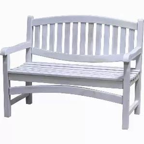 Length: 47
Width: 26
Height: 36
The water-resistant properties make it perfect for the outdoors such as a garden or even foyer. Featuring a slatted design with curve edges, its craftsmen ship is truly unmatched. Some assembly required, 500 lbs weight capacity