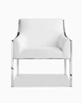 Length: 33
Width: 31
Height: 30
Relax and unwind, while looking gorgeous and enhancing your space, with this enchanting armchair. Its contemporary style is sure to rid your home of dullness and uniformity, and the quality of its polished finish and white color will embellish your office or living room. This armchair is a high quality piece made from high grade materials. It?s ideal for those who want to vivify the ambiance of their place. As for measurements, they?re 30? for height, 31? for w
