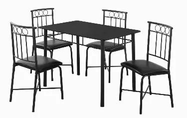 Length: 73.5 Width: 61.5 Height: 101 Liven up the look of your dining room and provide it with a feel of elegance and taste with this fascinating dining set. It has a striking modern design that will definitely revive your interior and give it some warmth. Not to mention how obviously well-made it is. This lovely dining set is proficiently made from long lasting polyurethane, foam, and metal. It's fantastic for making the place livelier and providing some fantastic contemporary chic. It's also h