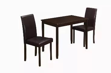 Length: 75 Width: 68 Height: 102 Upgrade your dining room by giving it a touch of class with this contemporary dining set. It has a classy and elegant design that will definitely diversify your interior and remove any hint of monotony. Not to mention how obviously well-made it is. This dining set is skillfully crafted from solid wood, foam, veneer, and MDF and it's fantastic for making the place livelier. It's also highly practical besides just standing out with its looks. With this dining set, 